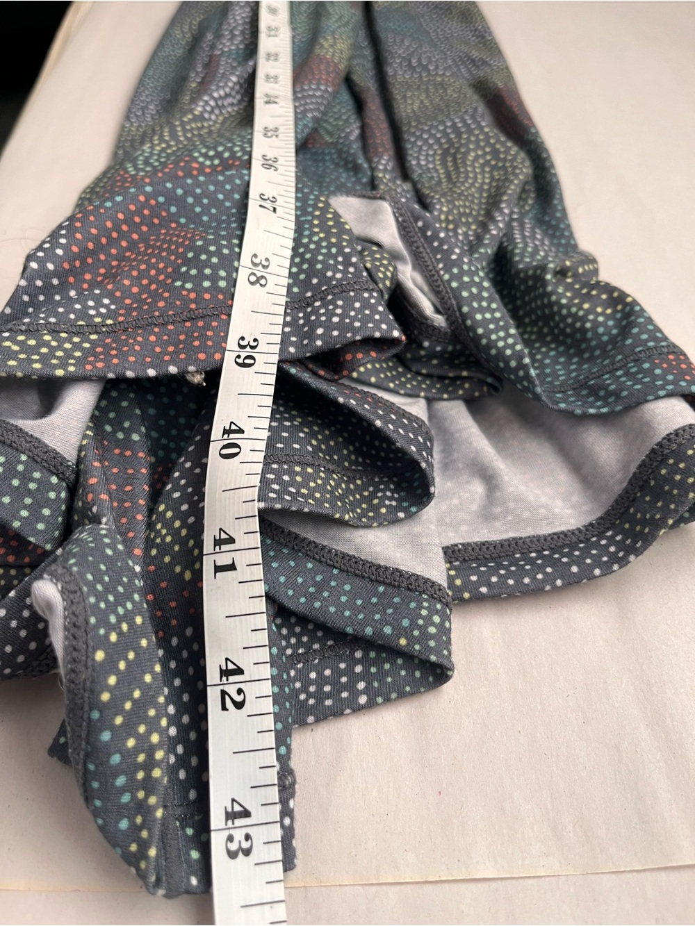 Prana Skypath Midi Dress in Grey and Mauve Dot Print 1X - Picture 10 of 11